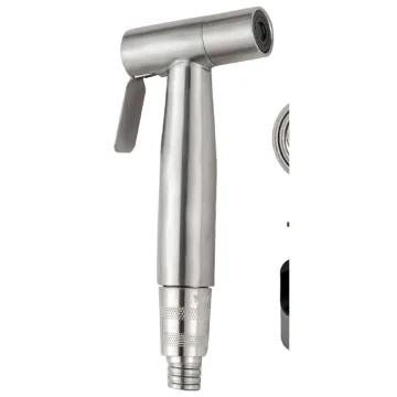 Stainless steel hand sprayer with hose and holder