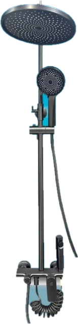 Shower column with mixer and sprayer