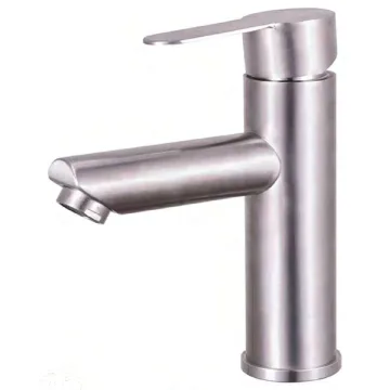 Stainless steel basin mixer