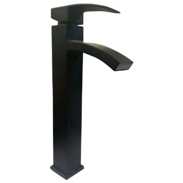 Black tall basin mixer