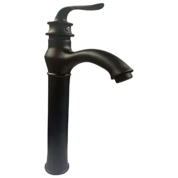 Black tall basin mixer