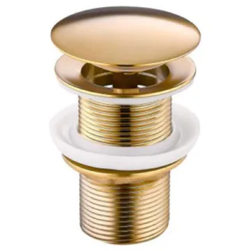 Gold pop-up basin waste
