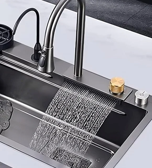 Italian waterfall kitchen sink
