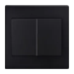 2-gang light switch, black