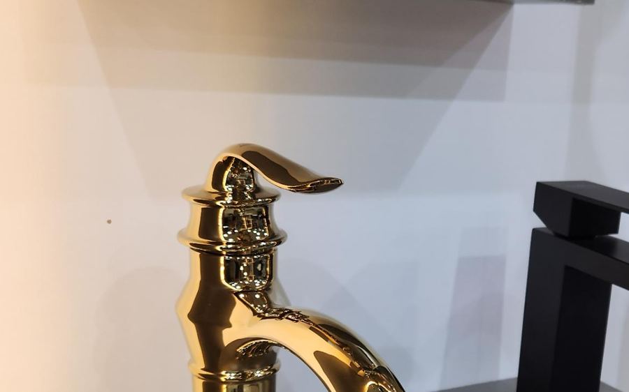Gold and matte black mixers