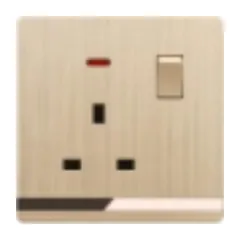 13A switched socket, champagne
