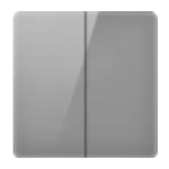 2-gang light switch, grey glass
