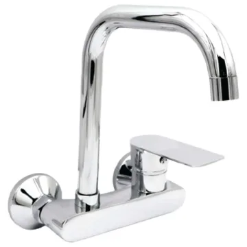 Wall sink mixer