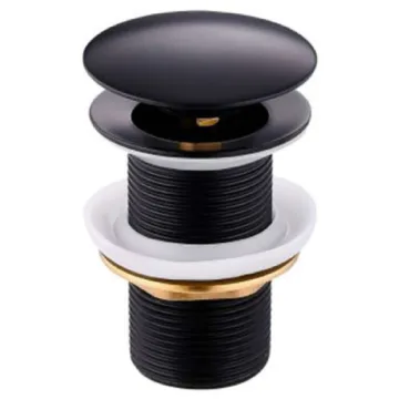 Black pop-up basin waste